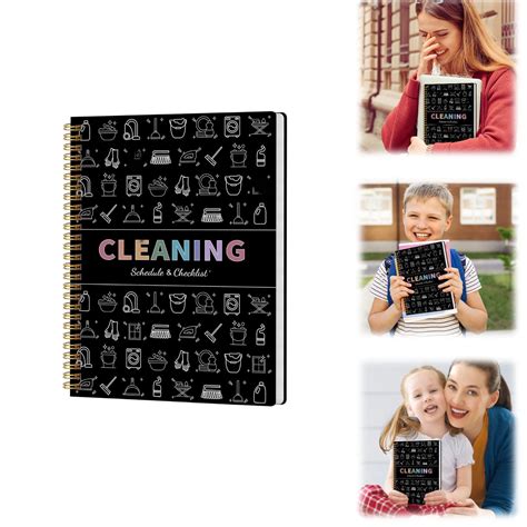 Cleaning Schedule Planner, Spiral Bound Cleaning Journal for Home ...