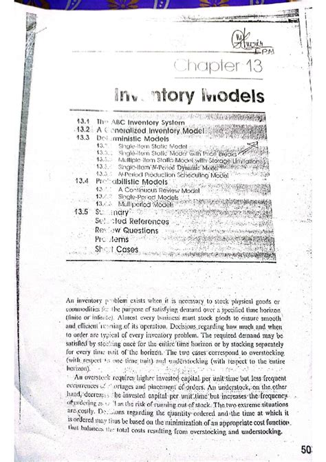 Inventory Model Analysis - Engineering Management Report (ENGM 134 ...