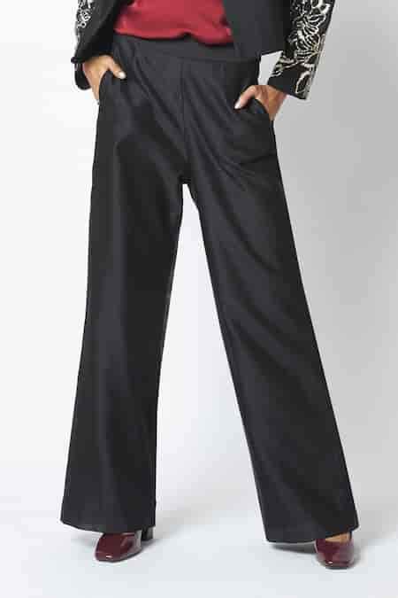 Buy Black Chanderi Silk, Crepe, Satin Sequins, Teresa Work Short Jacket ...