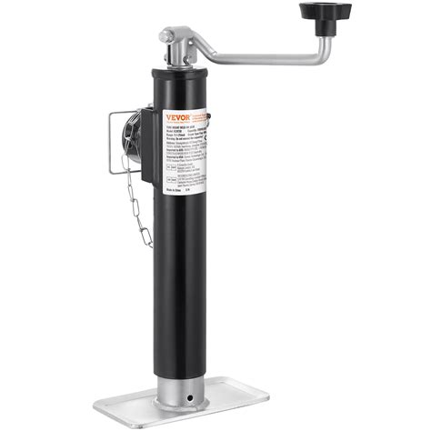 Weld-on Pipe Mount Swivel Trailer Jack 2000 lbs, 10in Travel