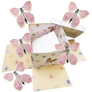 WUEURU Butterfly Surprise Box Exploding Gifts Box with Butterflies, DIY ...