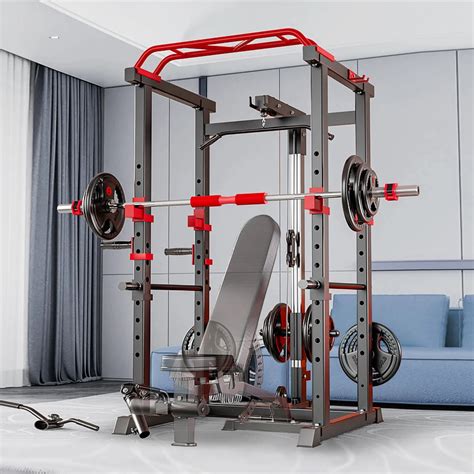 Fitness Master Heavy-duty Power Cage Rack Home Gym Squat Rack Pull-down ...