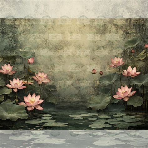 Lotus Pond - 5 by 7 feet - Backdrop - MB-0097 – Madras Prop Store