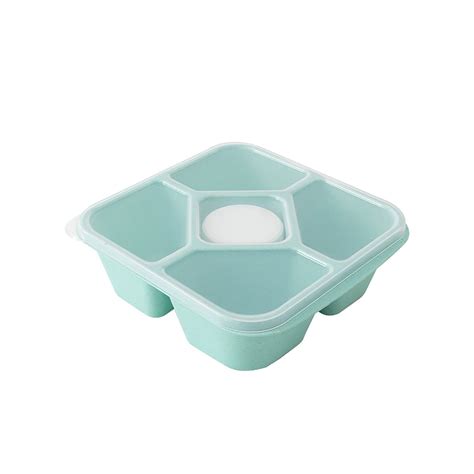 IAJFHAFS Snack Containers, Reusable 4 Compartment Divided Food Storage Containers, Divided ...