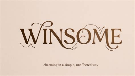 Winsome - meaning, usage and examples