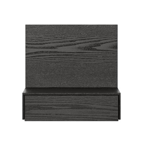 New Works Tana wall mounted nightstand, black stained oak | Finnish ...