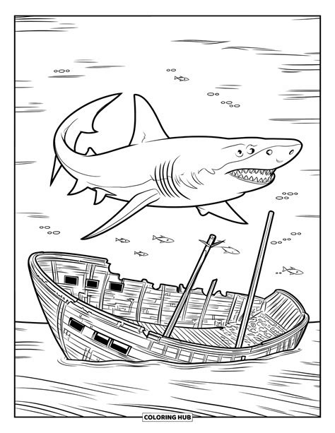 50+ Megalodon Shark Coloring Pages for Kids & Adults (Free)