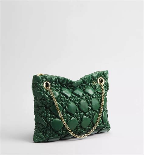 Medium Dior Crunchy Bag Forest Bloom Puffy Macrocannage Calfskin | DIOR