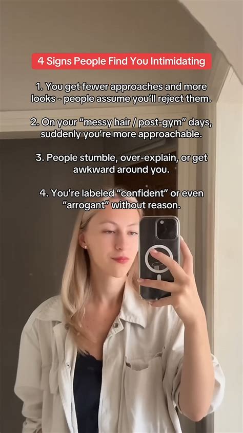 Four signs people find you intimidating not unattractive
