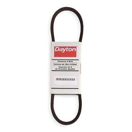 Dayton 5L530 FHP V-Belt, 53 in Outside Length, 21/32 in Top Width, 3/8 ...