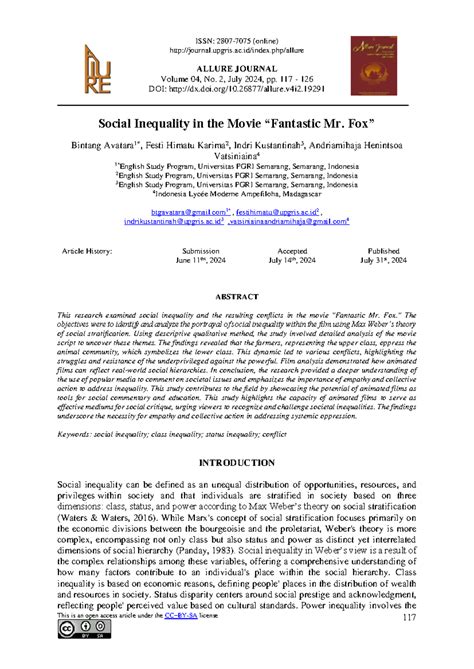 Fantastic Mr. Fox: Analyzing Social Inequality in Animation - Studocu