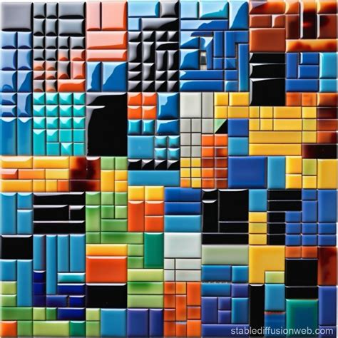 mosaic tiles with classic islamic star and polygon shapes in bright ...