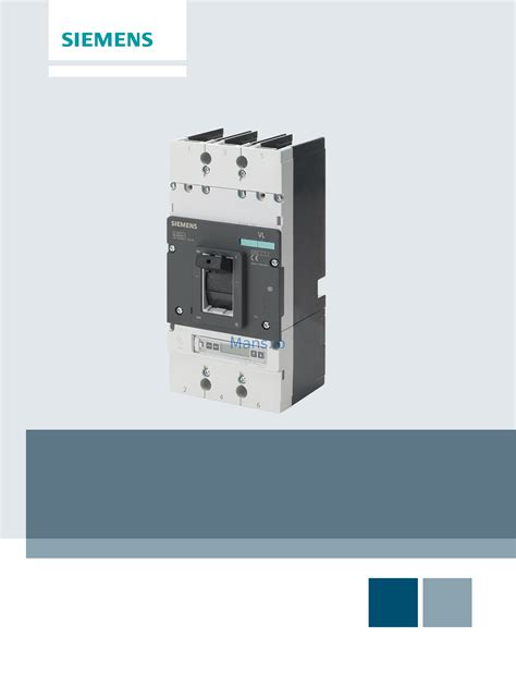 Siemens Sentron VL160/3VL2 System Manual online