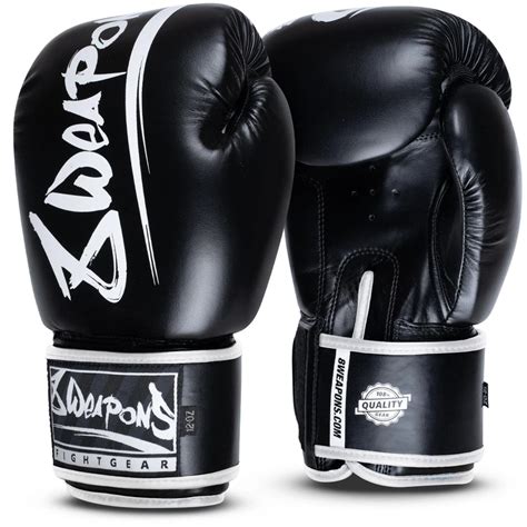 8 Weapons Unlimited 2.0 Boxing Gloves Black/White from Made4Fighters
