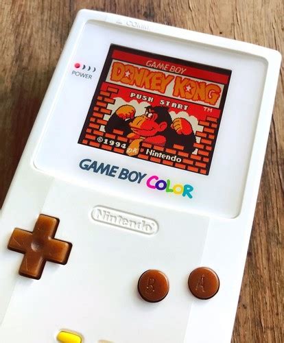 Nintendo GameBoy Color Colour Game Boy Handheld White Brown IPS BACKLIT ...