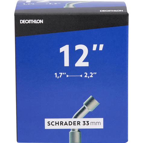 CHAMBRE A AIR 12'' SECTION 1,7 à 2,2 VALVE SCHRADER COUDÉE – Decathlon ...