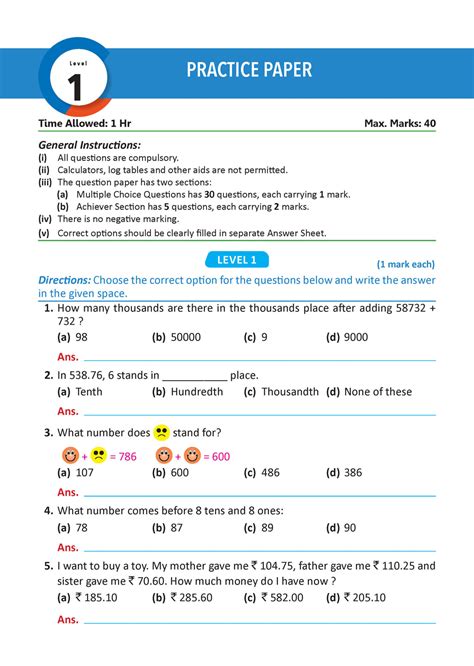 One For All Olympiads Workbook Class 3 Maths | Olympiad Exams 2026 ...