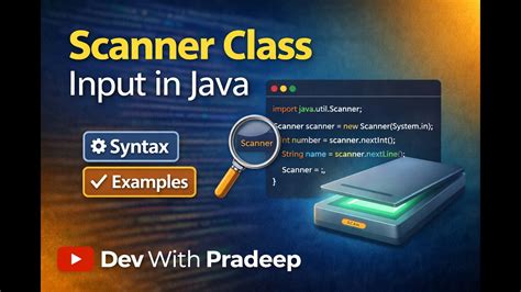 Scanner Class in Java with Examples - YouTube