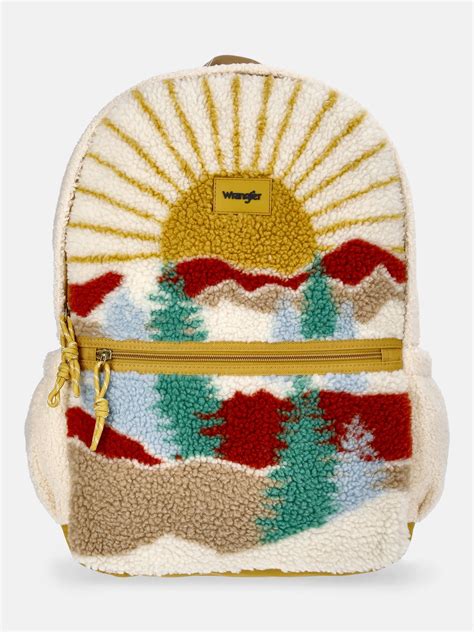 Wrangler Unisex 17" Plush Almond Milk Sunset Backpack, Beige - Walmart.com