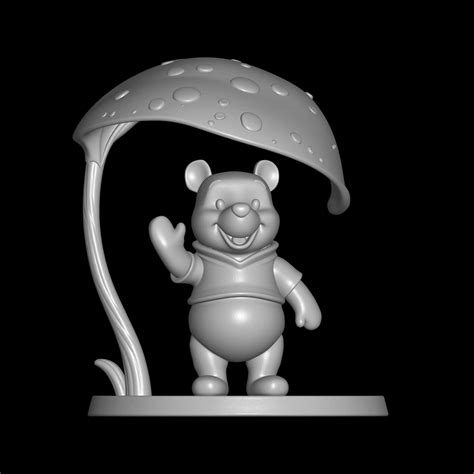 Winnie the Pooh STL File – Bear Under Leaf Umbrella 3D Print Model - Etsy