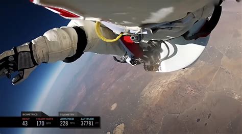 GoPro footage shows moment daredevil jumped from edge of space to Earth ...