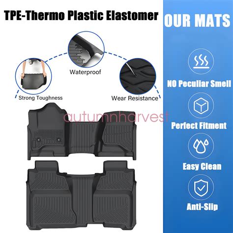 Floor Mats Liner For 2014-2019 Chevy Silverado GMC Sierra Crew Cab ...