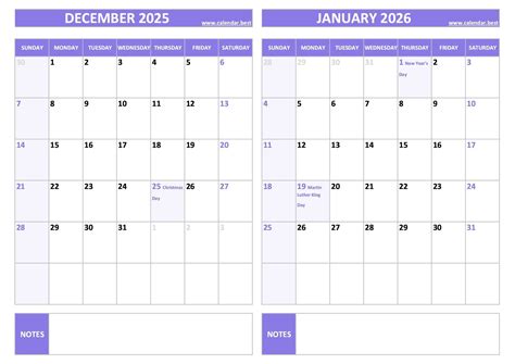 Printable December 2025 and January 2026 Calendar - Free PDF & JPG ... - One For All