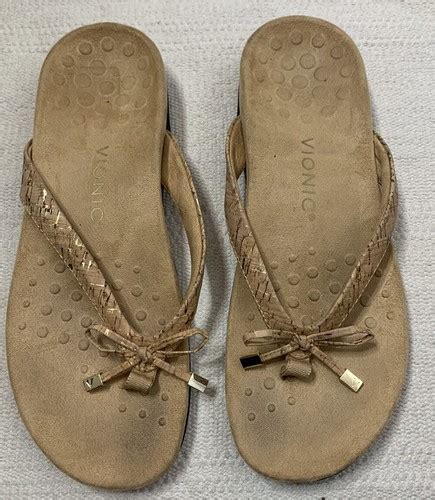 Vionic Women's Size 9.5 Orthaheel Rest Bella II Thong Sandals Cork | eBay