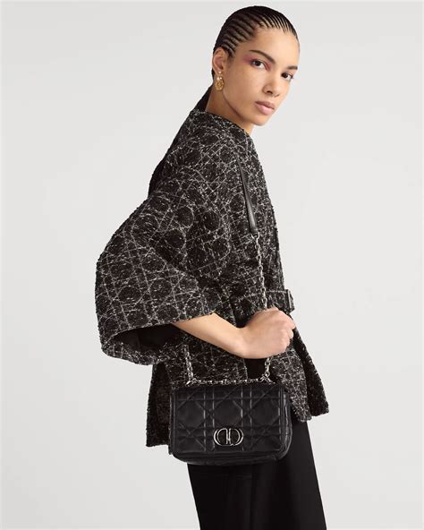 Small Soft Dior Caro Bag Latte Macrocannage Lambskin | DIOR IN