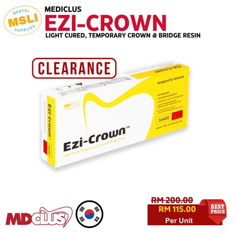 CLEARANCE🔥 Ready Stock MEDICLUS - EZI-CROWN (Light Cured, Temporary Crown and Bridge Resin) #PRS ...