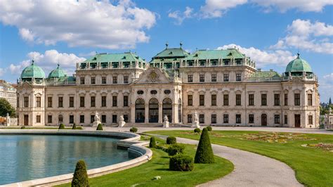 Belvedere Palace reflected beside Vienna’s elegant garden pathways
