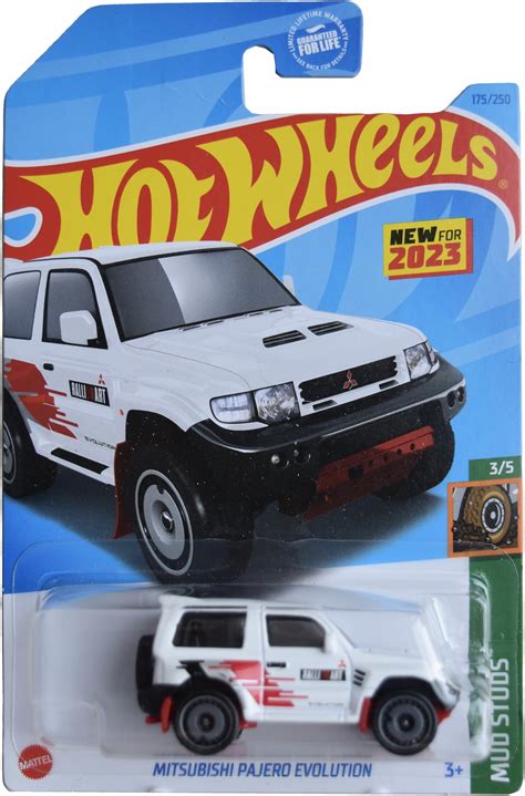 Hot Wheels Mitsubishi Pajero Evolution Mud Stud 3 5 White | Desertcart ...