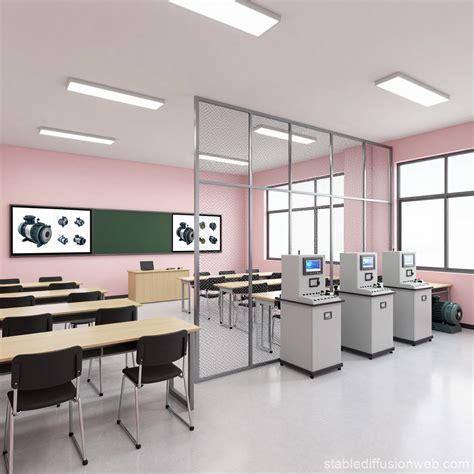pink walls led lights floor to ceiling windows Prompts | Stable ...