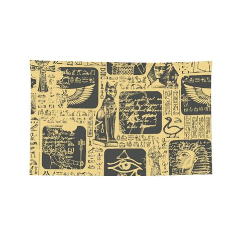 Ancient Egypt Four Hole Decorated Banner Flag for Garden Yard Home ...