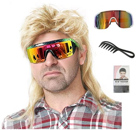 Amazon.com: Traqur Pelucas Mullet para hombre, peluca de Joe Dirt Emo ...