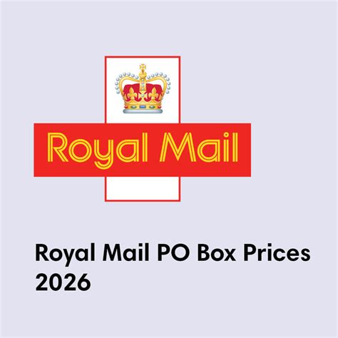 Royal Mail PO Box Prices 2026 | By Mailcoms