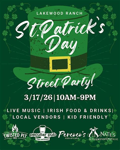 LAKEWOOD RANCH ST. PATRICK’S DAY STREET PARTY, Peculiar Pub, Lakewood ...
