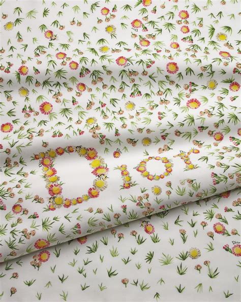 Daisy Garden 70 Square Scarf White Multicolor Silk Twill | DIOR IN