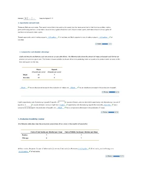 Week 2 Quiz - Opportunity Cost & Comparative Advantage Analysis - Studocu