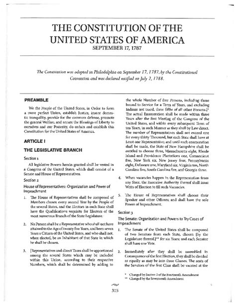Constitution of the United States: Bill of Rights & Amendments - Studocu