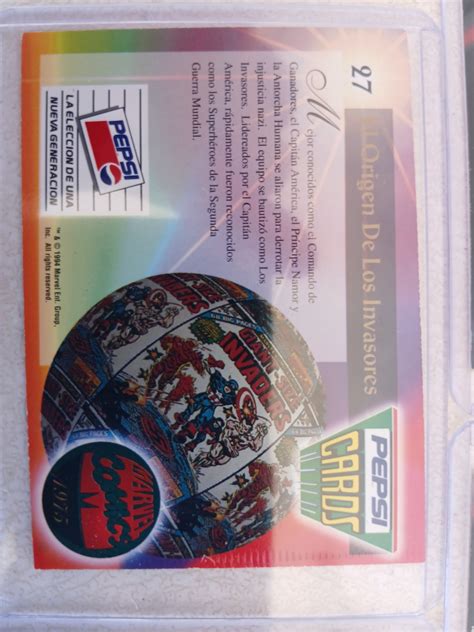 Marvel Comics Pepsi Vintage Trading Cards Spanish Lot of 6, Used