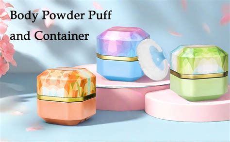Amazon.com: Body Powder Puff and Container, 3.35" Portable Dusting ...