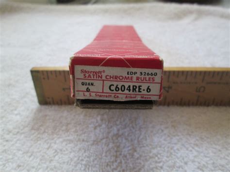 "L S Starrett Co. #C604RE-6 - Box of 6"" Rules (NOS - 3 present) - Fine" | #4780512279