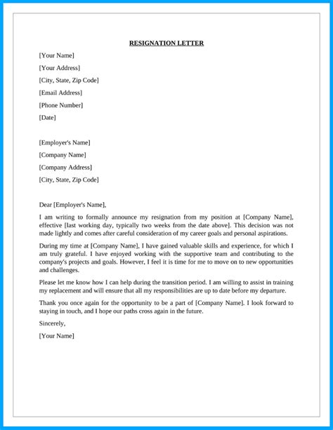 Employee Resignation Letter Ideas Sample