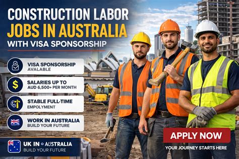 Construction Labor Jobs in Australia with Visa Sponsorship 2026