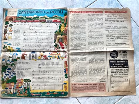 Corriere dei Piccoli February 1965 Corrierino School Newspapers Lot