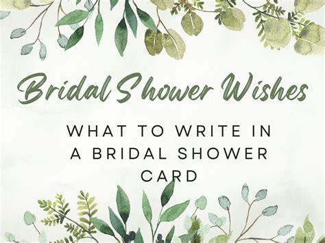 Bridal Shower Wishes: What to Write in a Bridal Shower Card - One For All