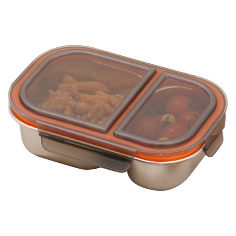 800Ml 304 Stainless Double Grid Leak Proof Lunch Box PRYESS, Food ...