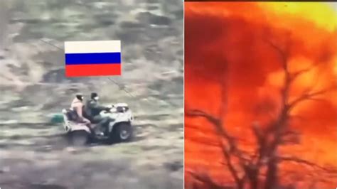 WATCH | Russian soldiers get blown off after their ATV hits Ukrainian ...
