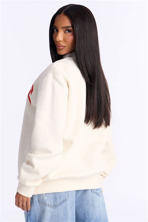 Minnie Mouse Fleece Mock Neck Sweatshirt - Cream | Fashion Nova
